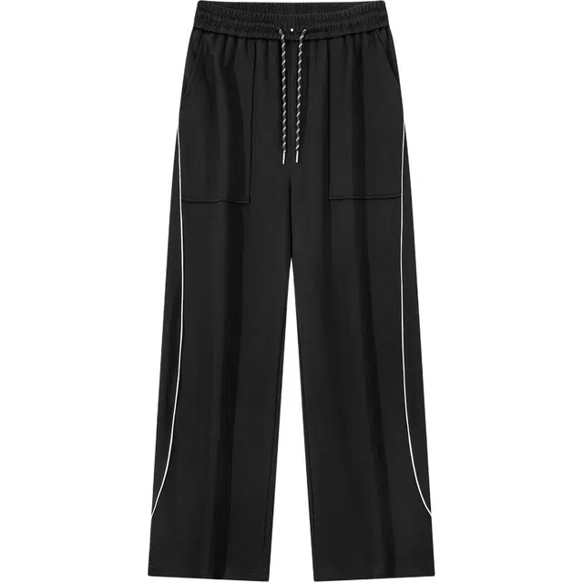 爱爸爸 弯刀裤百搭舒适潮流百搭时尚简约经典有范个性风格棉聚酯纤维休闲裤 男款