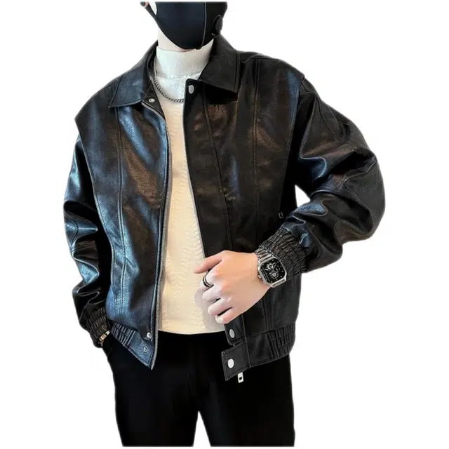 木木兔美式宽松外套 复古百搭飞行加厚夹棉潮牌夹克 儿童款