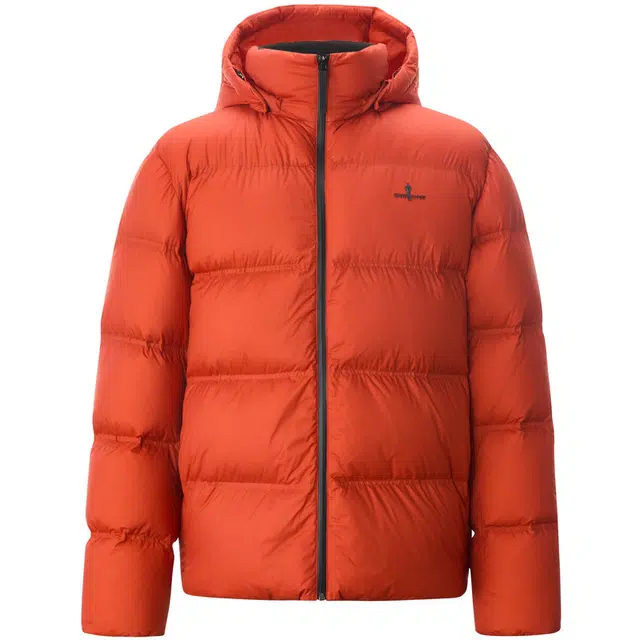 比音勒芬  新疆鹅绒系列 静默复古老钱风穿搭舒适百搭时尚大气气质纯色简约百搭连帽羽绒服 男款