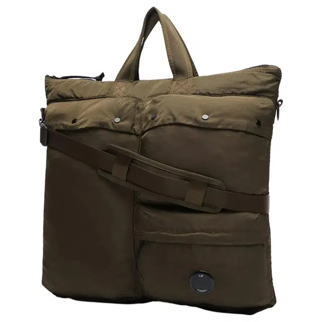 C.P. Company SAC CABAS Green Nylon Shoulder Bag