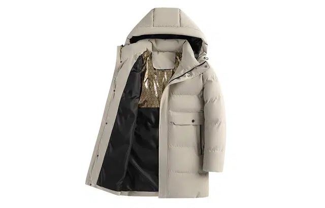 木林森 纯色基础款宽松舒适连帽抗寒防冻蓄热保暖石墨烯内里防风门襟日常通勤百搭长款棉服外套 男女同款