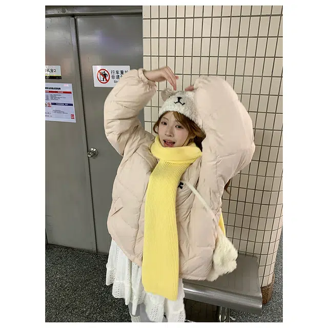 丝絮丝绸  韩版宽松立领温暖舒适百搭棉衣棉服 男女同款