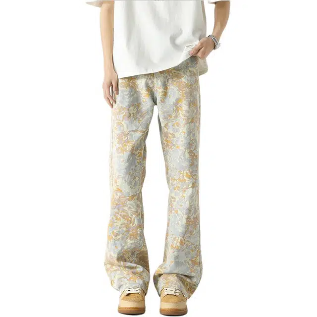 爱爸爸 男高级感潮牌休闲潮流百搭时尚简约经典有范个性风格直筒牛仔裤 男款