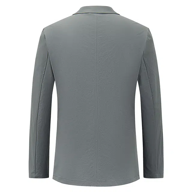 与狼共舞 格纹肌理质感耐磨柔软弹力舒适透气轻薄商务通勤时尚休闲西装 男款