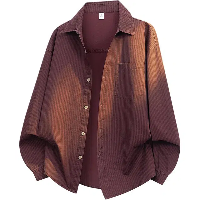 爱爸爸 宽松舒适时尚百搭翻领长袖衬衫 男女同款