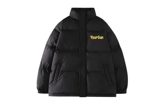 宜而爽 美式高街复古潮牌小恶魔图案字母印花宽松休闲运动加厚保暖立领防风棉衣面包服外套日常通勤百搭棉服 男女同款