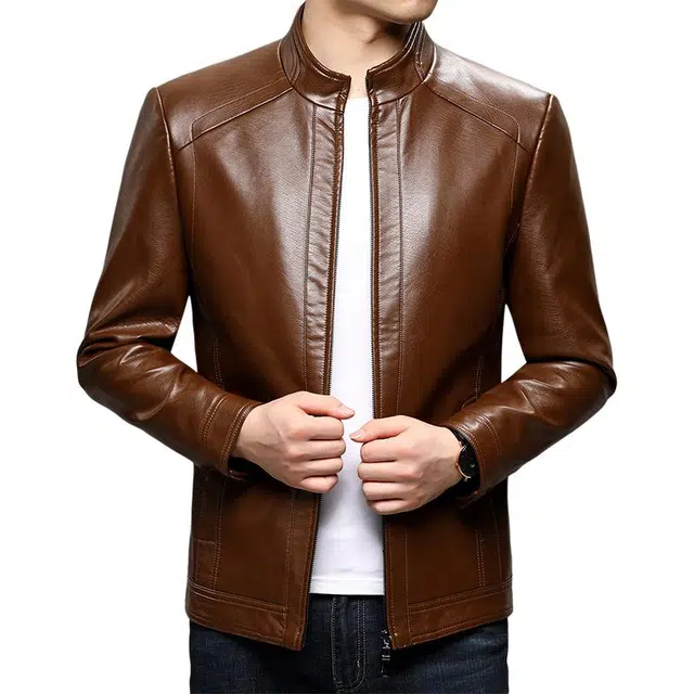 太子龍 美式休闲时尚中青年宽松百搭保暖皮衣 男款