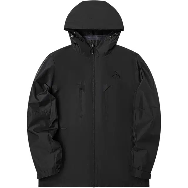 鸿星尔克  户外系列 连帽拉链舒适百搭  防风冲锋衣 男款