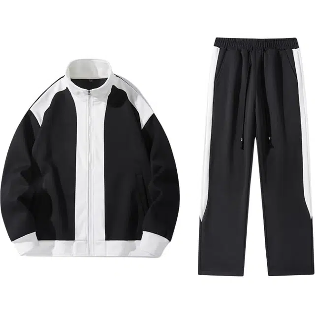 爱爸爸 舒适潮流百搭时尚简约经典有范个性风格宽松休闲运动套装 男款