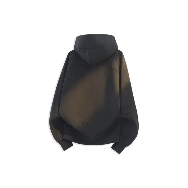 范索米 冬季加绒 美式高街解构拼接时尚保暖连帽宽松卫衣 男女同款