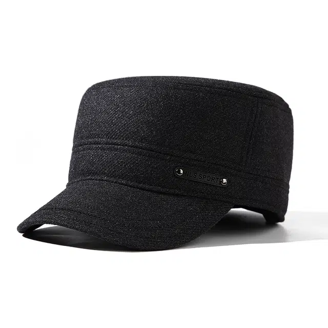 俞兆林 中老年帽子秋冬季老人爷爷护耳棒球帽全封口加绒保暖防风老头棉帽平顶帽户外休闲防寒 加厚 鸭舌帽 男款