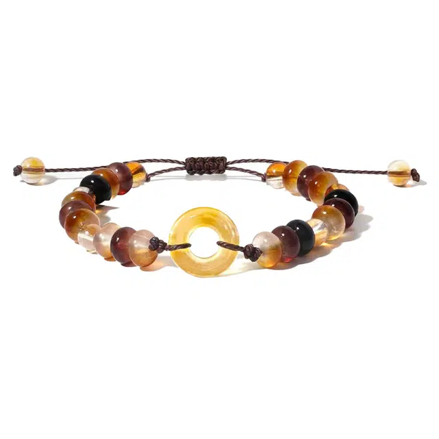 素于 新中式复古平安扣国风手饰精致高颜值时尚创意小众设计感日常通勤高级感气质配饰 好运 织物 手绳 男女同款情侣款