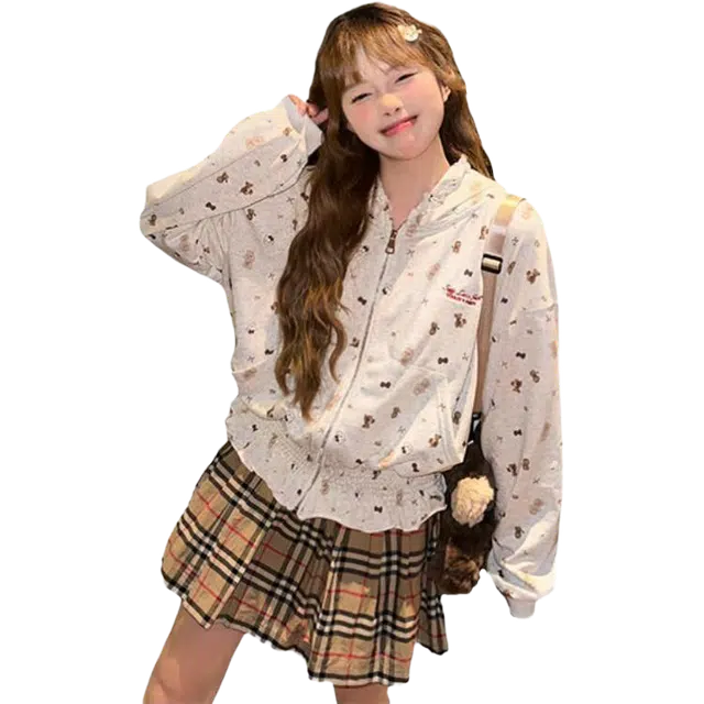 丝絮丝绸 时尚舒适清新气质长袖卫衣 女款