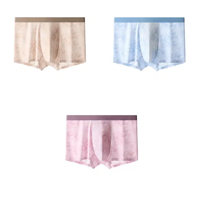 皇室品轩 冰丝网孔男士抗菌裆无痕男凉感透气男内短裤平角内裤 男款