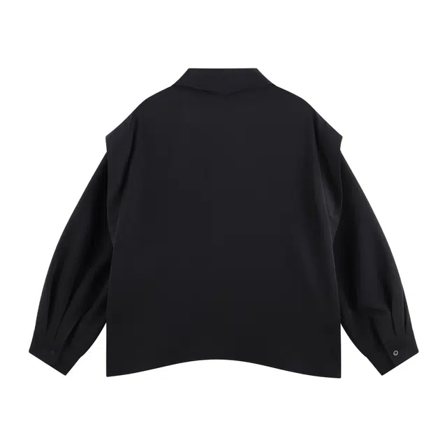 棉基因 棉基因 美式高街百搭简约基础款休闲舒适纯色轻薄冰丝垂感短袖外套衬衫 男女同款