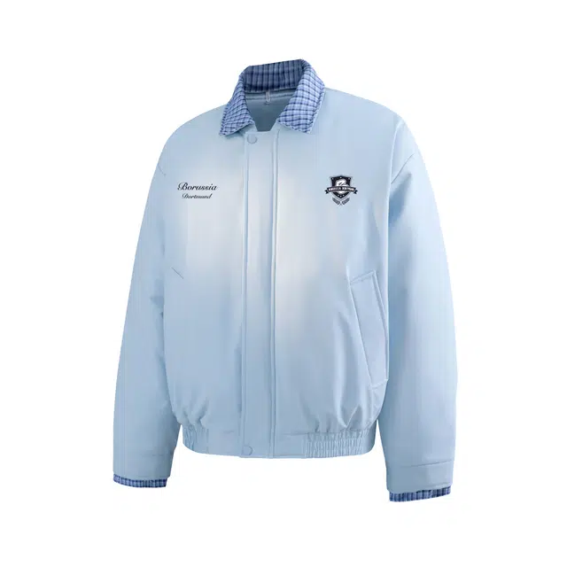 普鲁士多特蒙德 美式高街翻领棒球服棉衣休闲外套棉服 男女同款