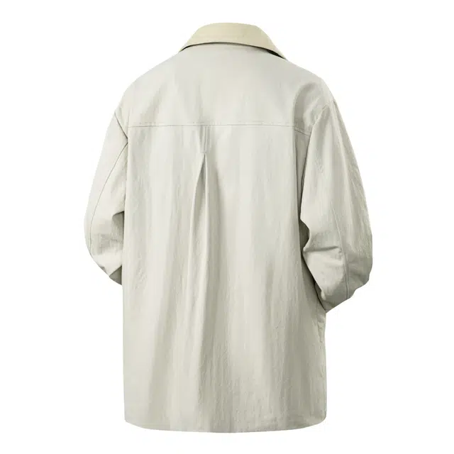 巴塞罗那足球俱乐部 纯色经典基础复古英伦风双排扣休闲宽松中长款高级感韩系翻领外套风衣 男女同款