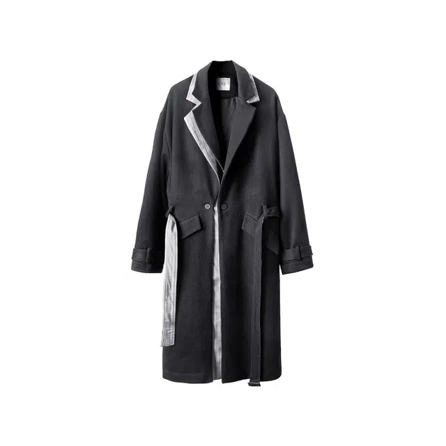 幻象者 原创设计秋冬款 羊毛呢长款大衣外套 男女同款