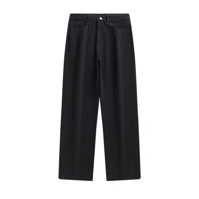 爱爸爸 情侣高街美式宽松直筒牛仔裤 男女同款