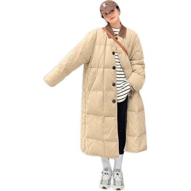 丝絮丝绸 冬季韩版时尚宽松加厚舒适保暖外套棉服 男女同款