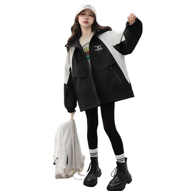 黑恐龙棒球服 女大童春秋款防风上衣洋气儿童超好看冲