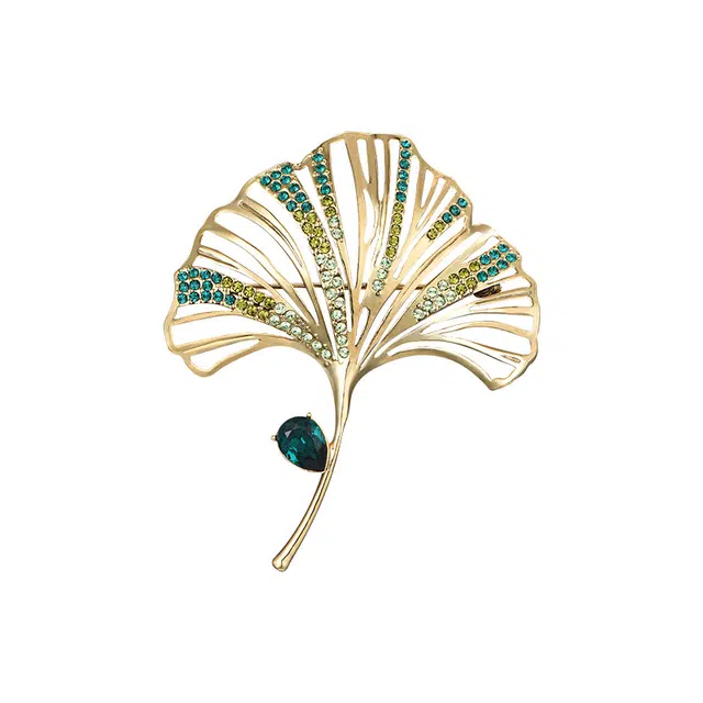 兰盈 银杏叶 合金 胸针 女款