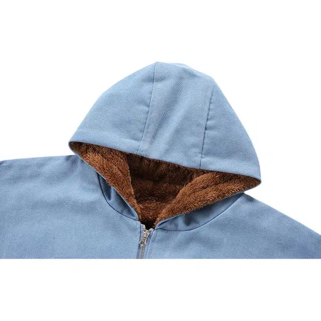 华夏儿女 冬季美式潮流复古高街时尚感纯色简约高级感日常百搭户外通勤无性别主义双拉链外套棉服 男女同款