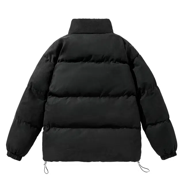 棉基因 冬季麂皮绒纯色高级感优质棉棒球服保暖高个小个子日系男简约潮流夹棉袄子美式高街工装风青少年职场通勤学院风棉衣外套 男女同款