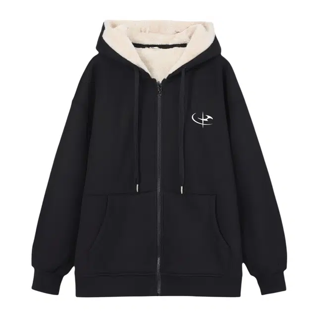 米子旗 羊羔毛冬季宽松型通勤风卫衣 女款