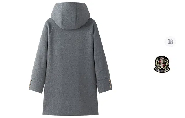 东鲸岁时记 时尚舒适保暖经典柔软高级感冬季夹棉学院风长袖女毛呢外套中长款可爱毕业季开学季大衣 女款