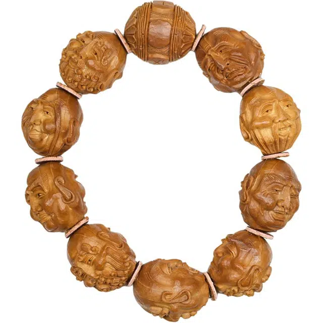 蓝品 纯刀工须派十八罗汉#好运 橄榄核 核桃类手串 男女同款情侣款