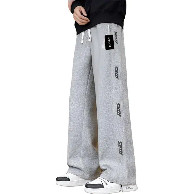 左岸 高街裤子男春秋季卫裤男士港风潮牌韩版时尚修身阔腿裤痞帅酷潮宽松百搭休闲裤 男款