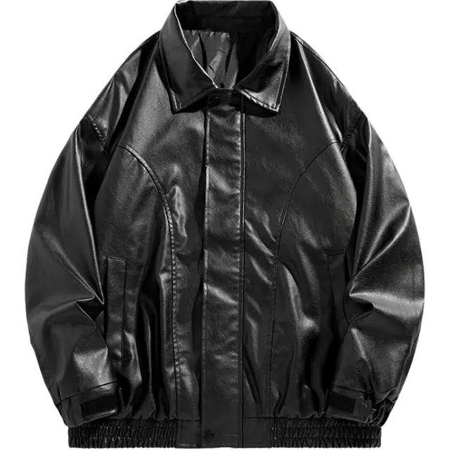 爱爸爸 美式百搭时尚简约经典皮衣 男款