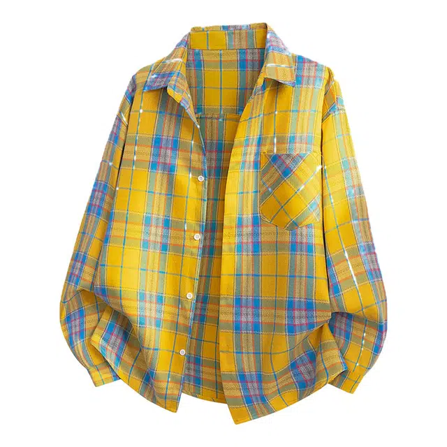 爱爸爸 宽松时尚百搭翻领长袖衬衫 男女同款