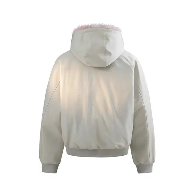 华夏儿女 美式复古纯色韩版简约经典棉服 男女同款