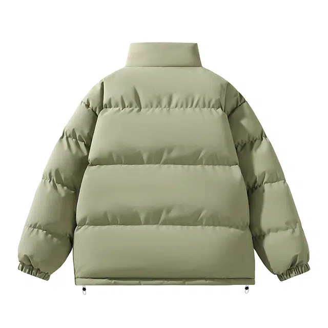 左岸 秋冬加厚保暖港风立领面包服棉衣宽松简约纯色潮牌棉袄外套棉服 男款