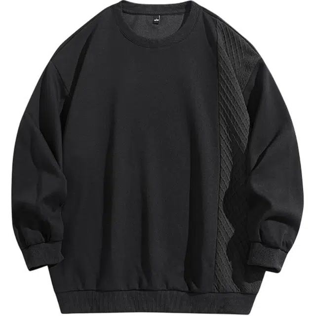 爱爸爸 休闲潮流百搭时尚简约经典圆领宽松卫衣 男款