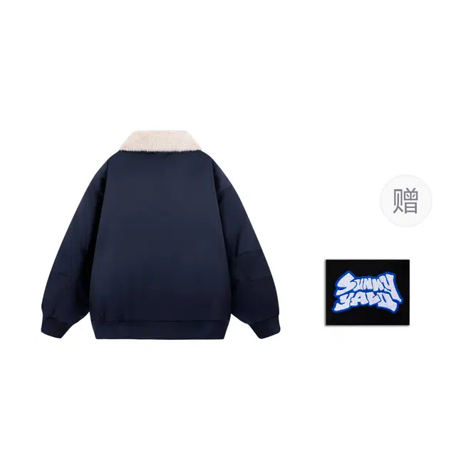 雅鹿 美式潮牌复古学院风加厚保暖羽绒服 男女同款