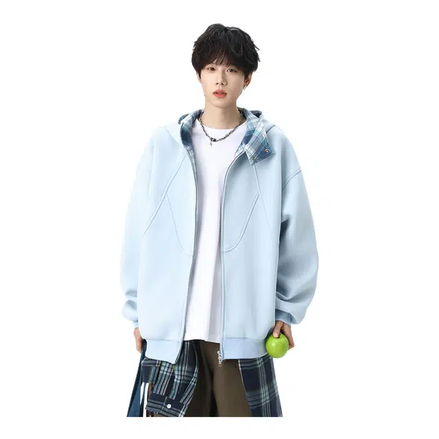 爱爸爸 秋季外套开衫针织长袖连帽卫衣 男女同款