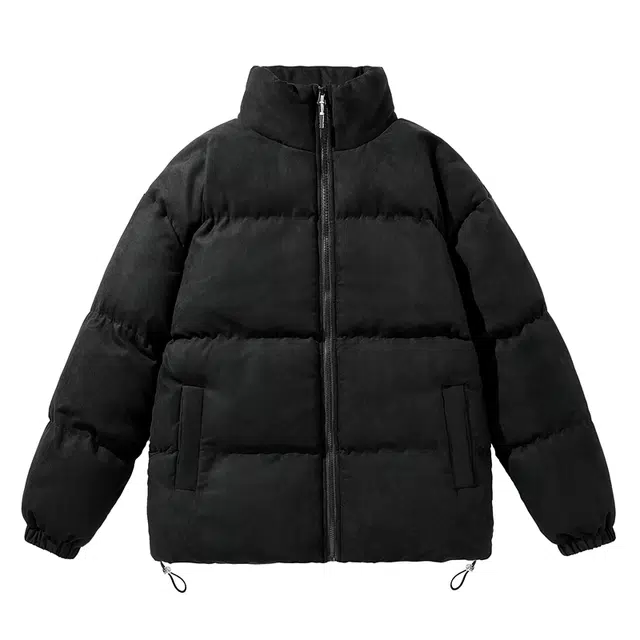 棉基因 冬季麂皮绒纯色高级感优质棉棒球服保暖高个小个子日系男简约潮流夹棉袄子美式高街工装风青少年职场通勤学院风棉衣外套 男女同款