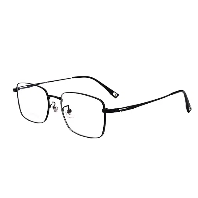 雷派龙 复古简约超轻潮流防蓝光 钛 方形 功能性眼镜 男女同款情侣款 黑色 银色 金色