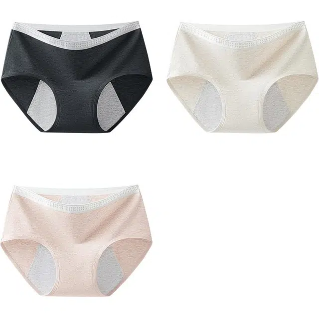 帕兰朵 纯棉生理女士低腰月经期防漏抑菌裆新款大姨妈安全卫生裤透气三角内裤 女款