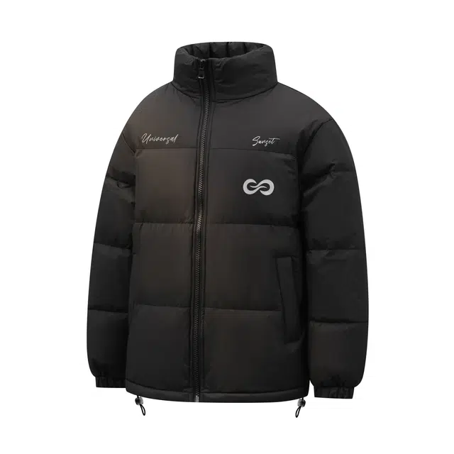 物质公式 美式复古高街字母无限循环印花轻奢加厚保暖锁温御寒棉服面包服外套棉袄防风防水宽松百搭舒适休闲运动潮流情侣羽绒服 男女同款