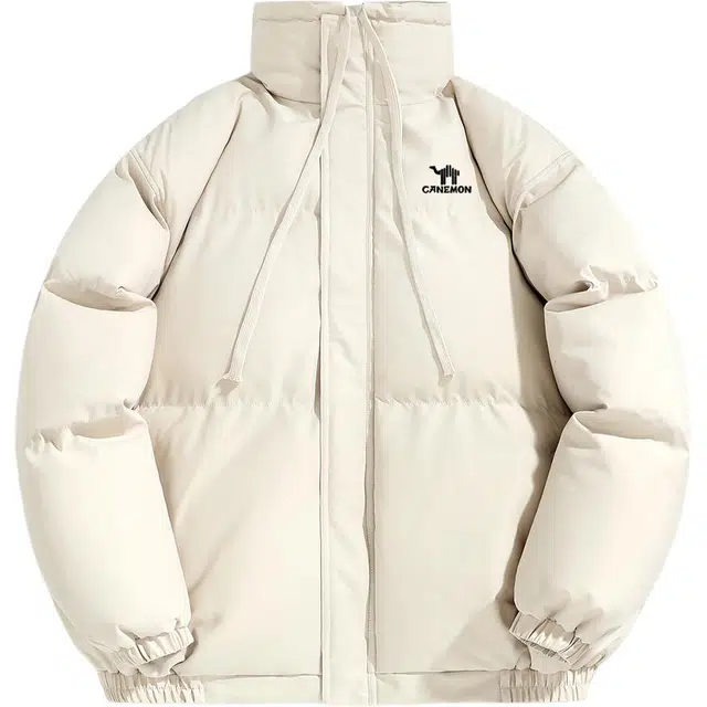 领航骆驼 冬季抗寒舒适时尚简约纯色运动日常通勤字母休闲宽松百搭  棉服 男女同款