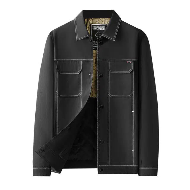 百胜狐 大码男装加宽松保暖工装夹克外套棉服 男款