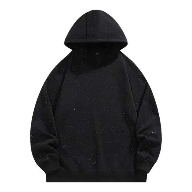 爱爸爸 春季满天星舒适潮流百搭时尚简约经典有范个性风格星聚酯纤维连帽卫衣 男款