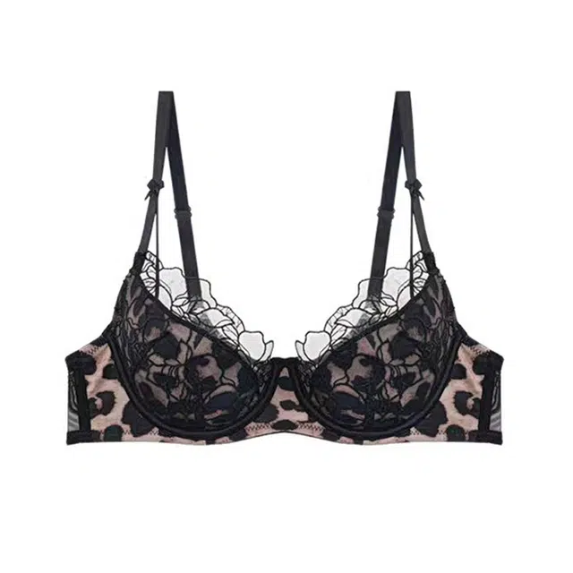芬腾 小胸聚拢薄杯性感辣妹法式蕾丝内衣女士防下垂收副乳舒适透气文胸 女款