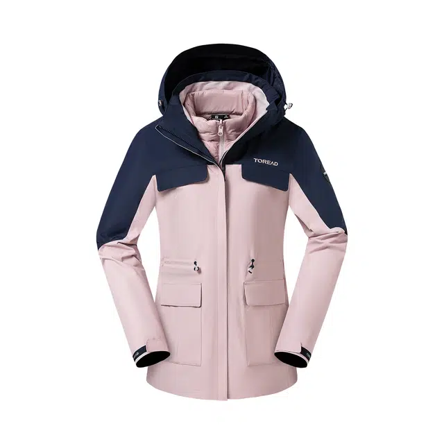 探路者  保暖  耐磨防水防泼水防风冲锋衣 女款