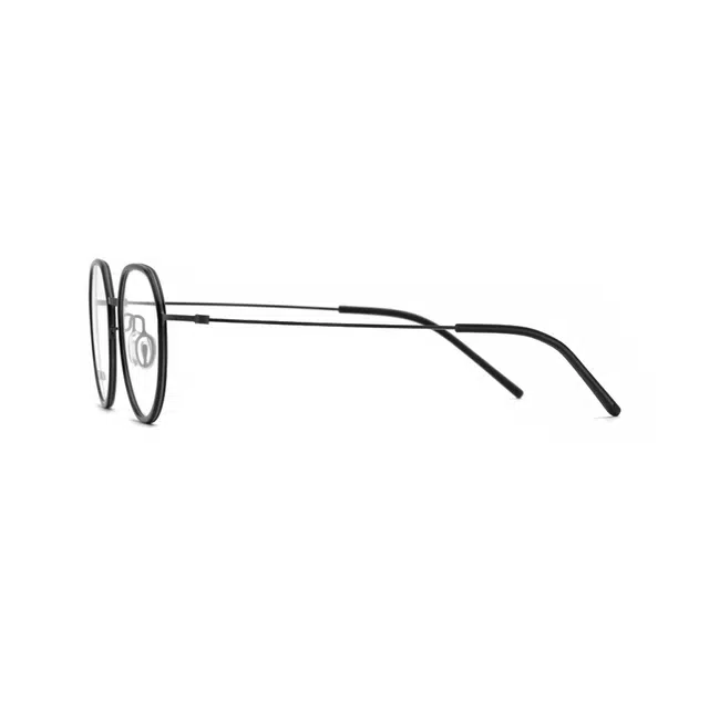 小罗弟 复古半透明 钛合金 圆形 光学眼镜 男女同款情侣款