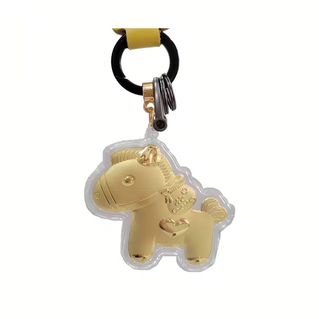 麟典 马上有钱马上暴富小金马 高级精致 创意简约个性包包挂饰 平安纳福 金 挂件 男女同款情侣款